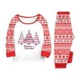 thumbnail image 7 of Family Christmas Pajamas Matching Sets – Red & White Long Sleeve Tops and Pants with 3 Christmas Tree Print, Festive Holiday Xmas PJs Sleepwear for Family, Couples, Men, Women, Adults, 7 of 7