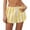 *Yellow, variant on ClodeEU Women's Striped Tie Front Low Rise Shorts ,Casual Beach Summer Bottoms Coffee,Womens Plus L
