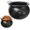 color, variant on Halloween Plastic Cauldron, Black Candy Bowl, Large Witch Cauldron Pot Bucket for Halloween Decorations Trick or Treat Holder, Party Supplies Centerpiece
