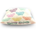thumbnail image 4 of Beige Sketch Butterflies Velvet Plush Throw Pillow Cushion Case Cover - 18" x 18" - Invisible Zipper Home Decor Floral for Couch Sofa No Pillow Insert, 4 of 5