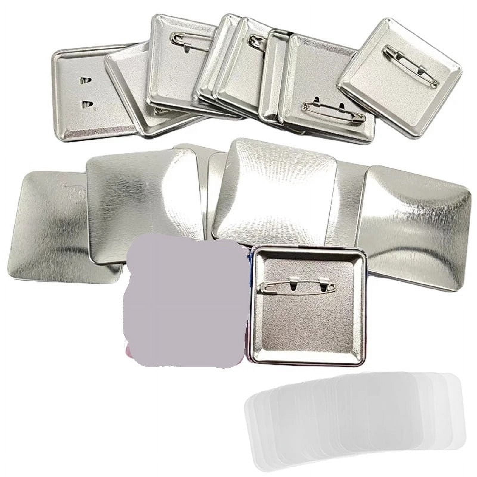 50Set 50x50mm Square Badge Button Pins Making Parts for Square Button Maker DIY Making Badge ,Beginner-Friendly