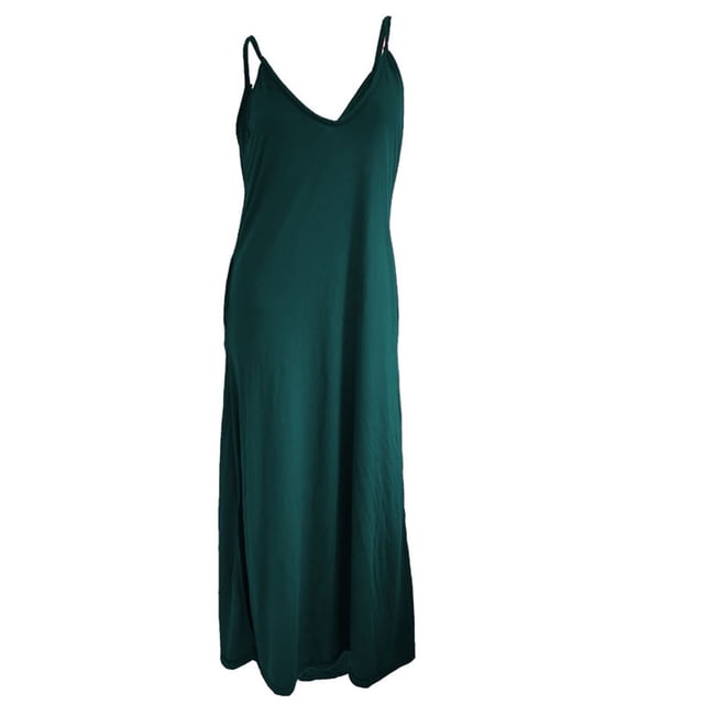 Gspmoly Robes d'Été, Mode Femme Décontractée Couleur Cordon Sans Manches Col en V Robe avec Poches Robes Formelles pour Femmes Liquidation