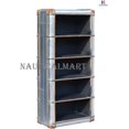 thumbnail image 4 of NauticalMart Aluminum Cabinet Bookshelf - Vintage Aircraft Aviator Bookcase, 4 of 5