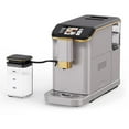 thumbnail image 1 of Fully Automatic Espresso Machine with Milk Frother, Built-In Grinder, One-Touch Recipes, 20 Bar Pressure, 15 Grind Settings – Silver & Gold, 1 of 7