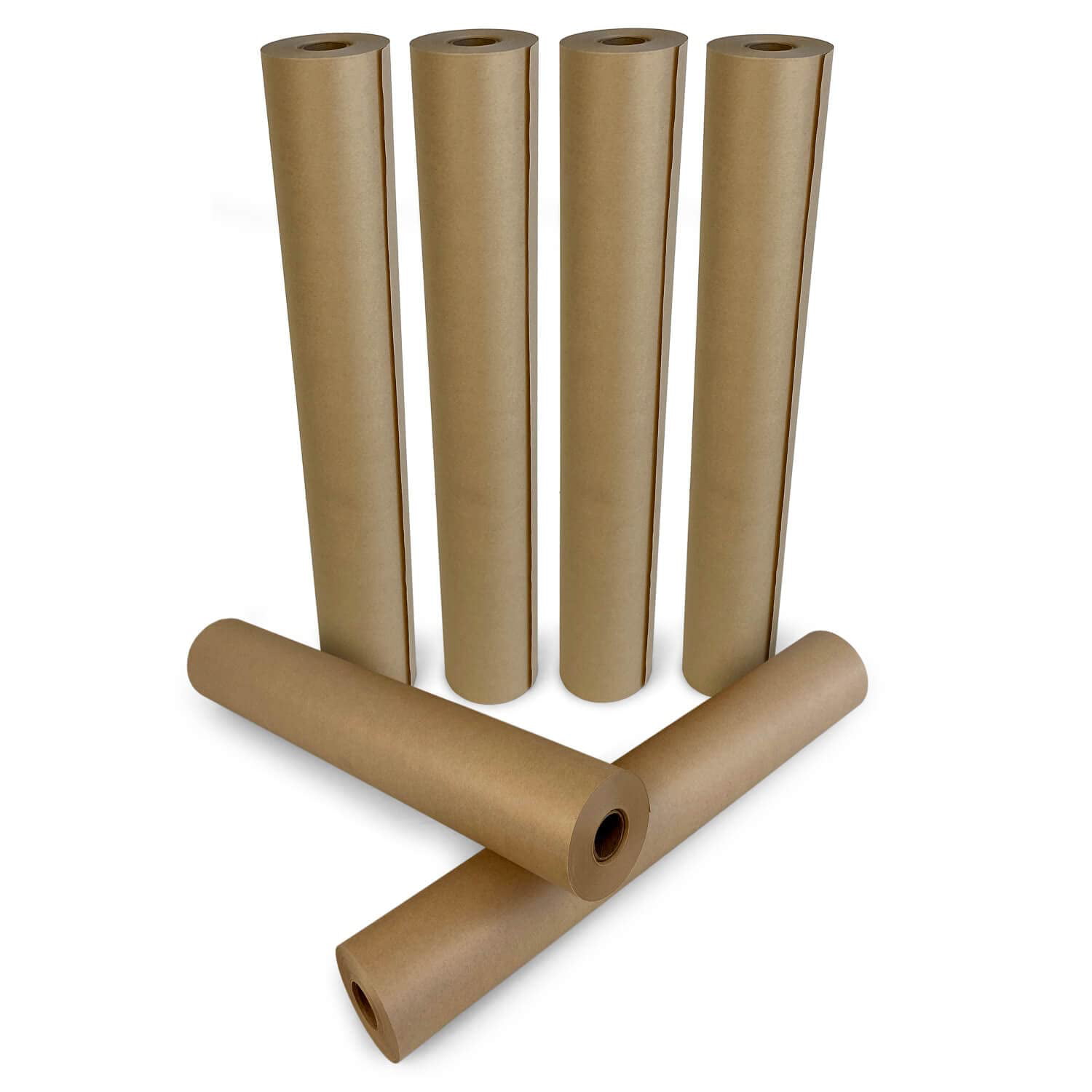 100% Recyclable Natural Kraft Wrapping Paper Moving Brown Kraft Paper Roll Pack of 2 30 lbs - Quality Paper for Packing Crafts IDL Packaging 24 x 180 feet Shipping 2160 inches 