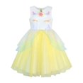 thumbnail image 1 of Girls Dress Yellow Unicorn Costume Cosplay Princess Pageant Party 8 Years, 1 of 6
