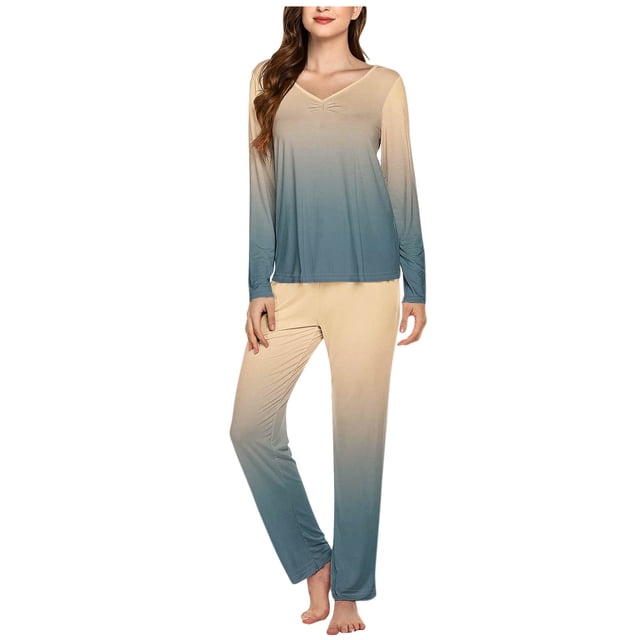 Ensembles de Pyjama pour Femmes, Ensemble de Pyjama Décontracté Uni pour Dames, Cadeaux pour Femmes, P