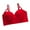 Wine, variant on SnZhen Lightweight Bras for Women Women's Non Steel Ring Style Printed Gathered Middle Button Breathable Underwear Daily Bra