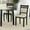 Black/Beige, variant on WHI Modern Solid Wood & Fabric Dining Chair, Set of 2-Color:Walnut/Beige