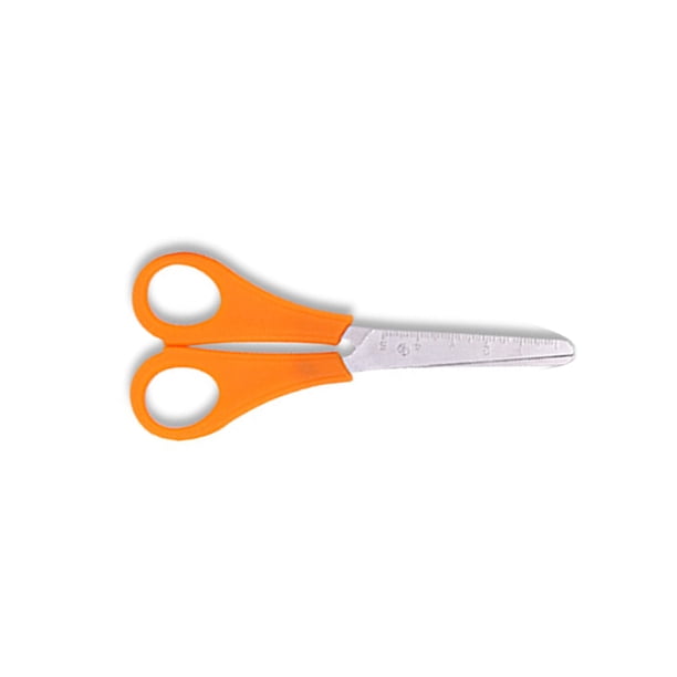 Matsuzay Tijeras antiguas con escala, bricolaje, medición precisa, mango suave, colores brillantes multifuncionales, tijeras 2 en 1 para manualidades y Recortadores de papel Naranja