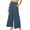 Blue, variant on WREESH Womens Long Palazzo Pants Solid Color High-Waist Loose Wide Leg Pants Brown