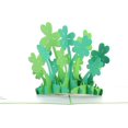 thumbnail image 2 of iGifts And Cards Happy St. Patrick's Day Clover 3D pop up card - Awesome, Cute, Fun, Cool, Luck, Unique, Irish, Green, Four-Leaf, Half-Fold, Special Occasion, St. Paddy's, Celebration, Shamrock, Best, 2 of 5