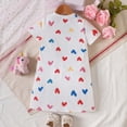thumbnail image 6 of Gubotare Toddler Dresses for Girl Girls Summer Short Sleeve Dress A Line Swing Basic Twirl Party Dresses Size 6 (White,6 Years), 6 of 7