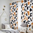 thumbnail image 5 of Blackout Kids Curtains,White and Orange Of Leopard Print Childrens Insulated Curtains Set Of 2,Bedroom Essentials,Toddler Room Decor 52"x84", 5 of 5