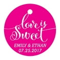 thumbnail image 1 of 100 PCS Love is Sweet Customized Hang Tags Personalized Wedding Favor Gift Paper Tag, 1 of 1