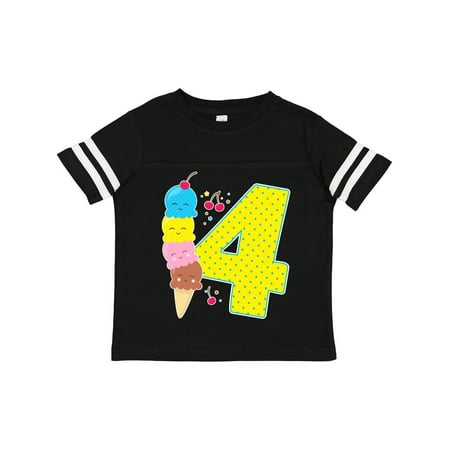 

Inktastic Ice Cream Fourth Birthday Blue Boys or Girls Toddler T-Shirt