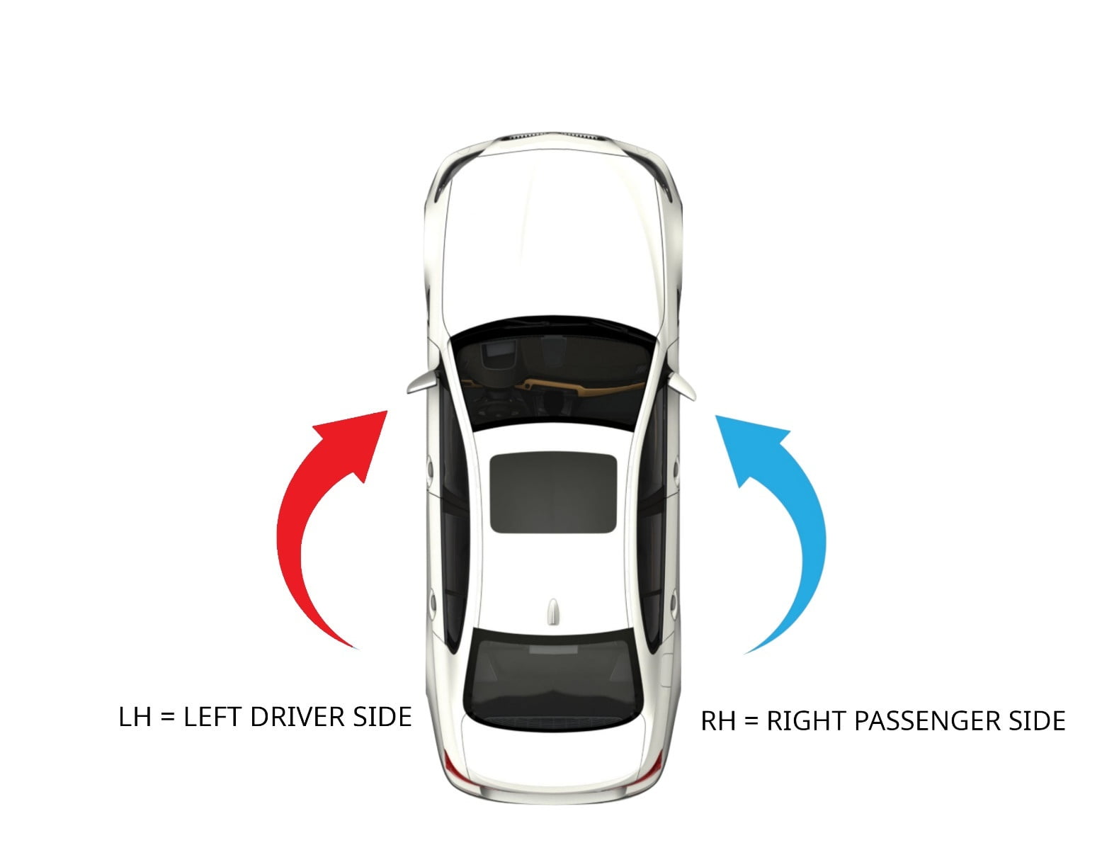 Left Driver Mirror Glass Lens Direct Fit Over For Models w/Auto Dimming Park Ave