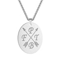 thumbnail image 3 of Family Initials Stainless Steel Pendant Coin Necklace Charm Men Women Jewelry, 3 of 5