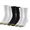 Grey Heather/White/Black/Black/White/Grey Heather, variant on GOLDTOE Edition Men's Classic Sport Cushion Short Crew Socks, 6-Pack