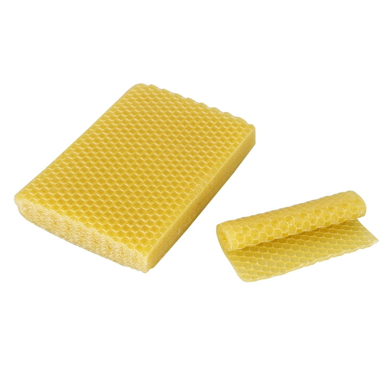Fairnull 10Pcs Natural DIY Beeswax Sheets Eco-friendly Beekeeping Equipment  Bee Comb Honey Frame for Crafts