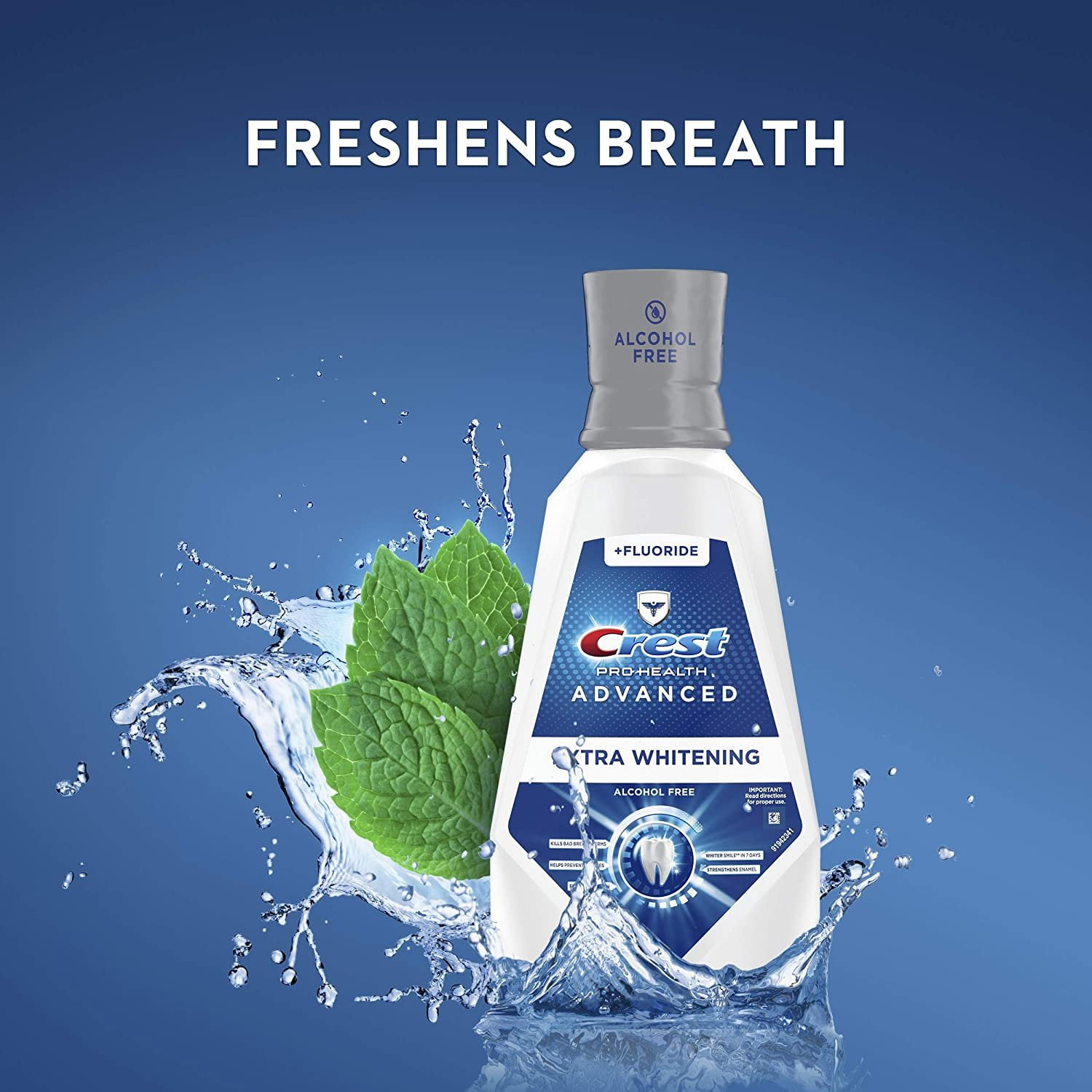 Crest Pro Health Advance Mouthwash w/ Extra Whitening Alcohol Free, 32oz