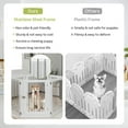 thumbnail image 5 of Freestanding 6-Panel Dog Gate with 4 Support Feet for Stairs-White, Dog Gate, Freestanding Pet Gate for The House, Doorway, Stairs, Pet Puppy Safety Fence, 5 of 8