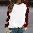 thumbnail image 3 of qucoqpe Womens Christmas Sweatshirt Long Sleeve Shirts Graphics Pullover Top for Women, 3 of 5