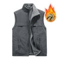 thumbnail image 3 of IYTR Men's Fleece Vest Lightweight Outdoor Stand Collar Sleeveless Zipper Pockets Quick Dry Warm Waistcoat Gilet Black, 3 of 3