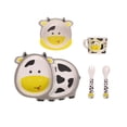 thumbnail image 1 of Juego de vajilla infantil Fekdod Bamboo, 5 piezas con plato, cuenco y taza, 1 of 6