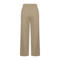 thumbnail image 6 of BUIGTTKLOP Plus Size Women's Yoga Dress Pants Office Business Casual Work Slacks Side Split Stretch Straight Leg Pants with Pockets, 6 of 7