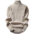 thumbnail image 1 of Men High Neck Plain Jumper Sweater, 1 of 1