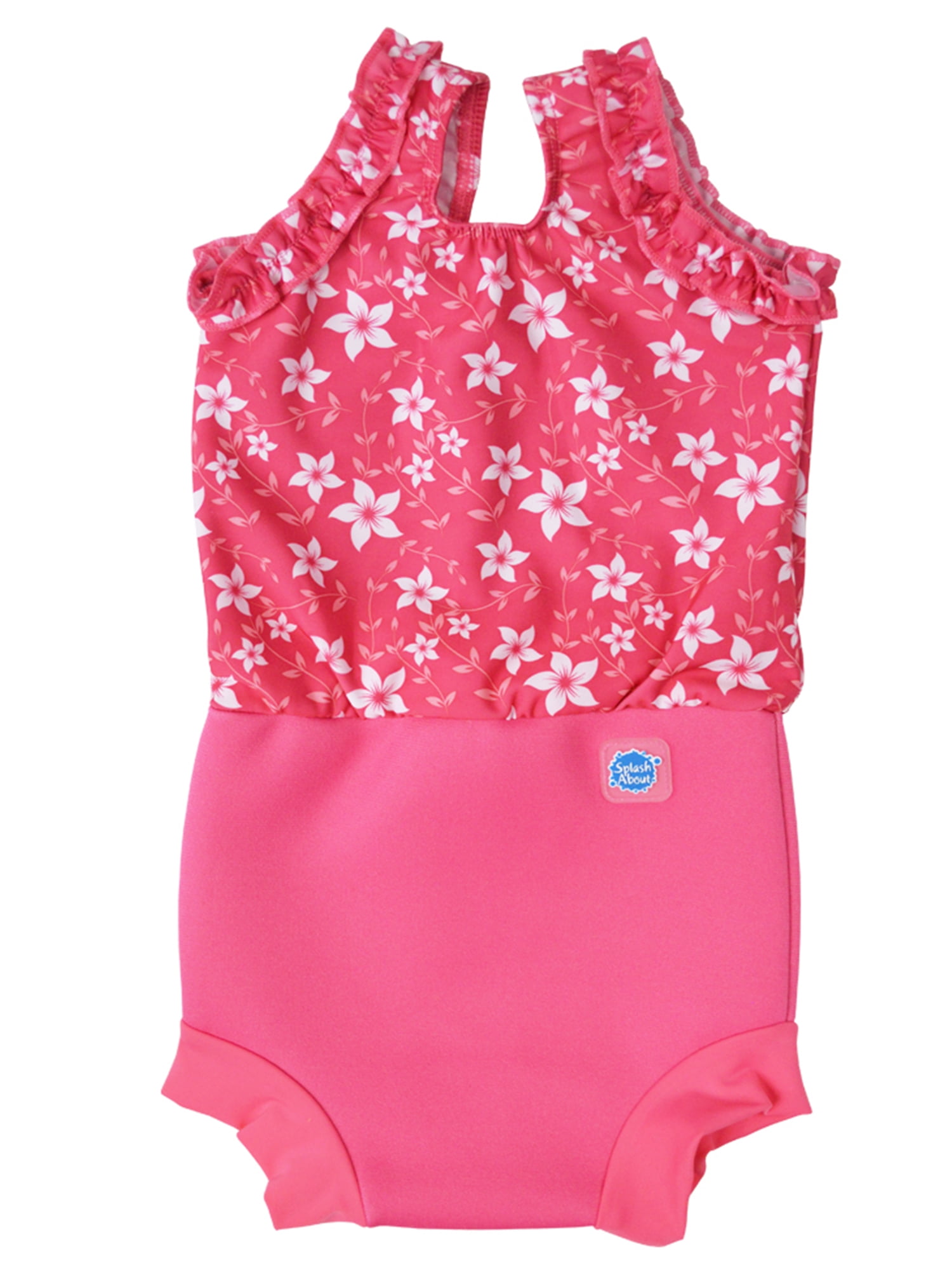 Happy Nappy Diaper Swimsuit Pink Blossom Large 614 Months