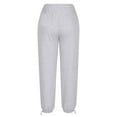 thumbnail image 4 of tarylea Workout Pants for Women Elastic Waist Cinch Bottom Trousers Solid Color Drawstring Loose Pants with Pockets Casual Comfy Gym Running Pants, 4 of 5