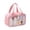 A003- Pink, variant on Black Makeup Organizer Clear Makeup Organizer Waterproof Pouch for Travel and Bathroom Use, Makeup and Skincare Organizer with Handle, Toiletry Organizer for Women