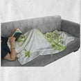 thumbnail image 6 of Green Soft Flannel Fleece Blanket, Floral Botanical Design with Curly Ivy Branches and Butterfly Spring Time, Cozy Plush for Indoor and Outdoor Use, 60" x 80", Apple Green Pale Green, by Ambesonne, 6 of 6
