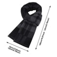 thumbnail image 4 of Womens Winter Scarf For Women Plaid Long Warm Knit Scarf Soft Wrap Winter Scarves For Women Womens Scarf Winter Black One Size, 4 of 4