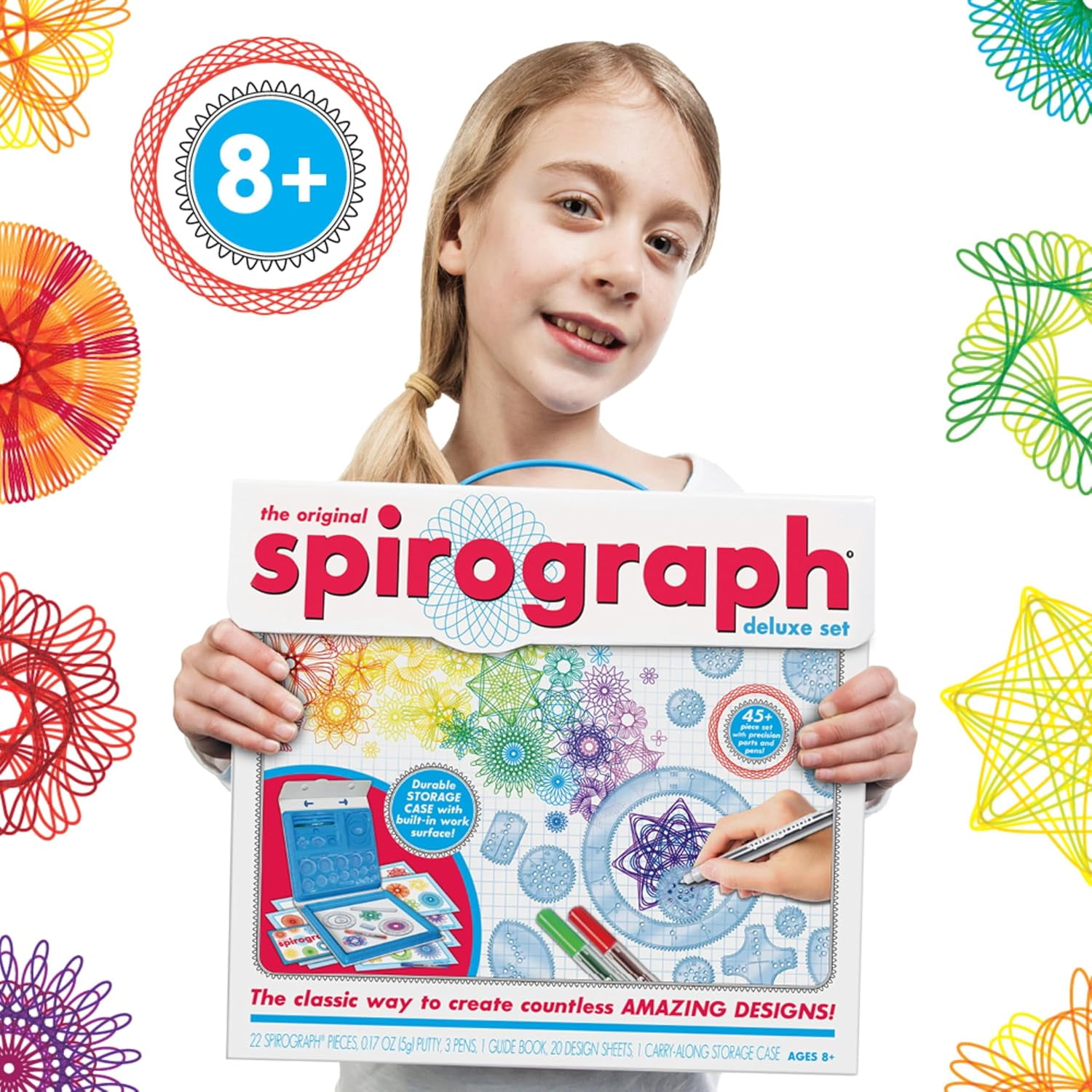 Kahootz Spirograph Deluxe Set, Arts and Crafts, Drawing Kit