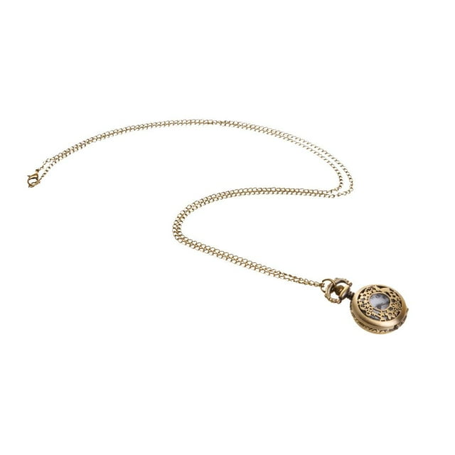 TISHITA Necklace Pendant Watch Gousset Flower Openwork Mini Pocket Watch With