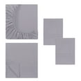 thumbnail image 5 of Modern Threads 4-Piece Solid Lilac Marble Microfiber Bed Sheet Set, Queen, 5 of 12