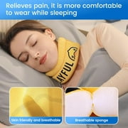 Velpeau Neck Brace for Pain Relief and Support for Women & Men, B.Duck Soft Foam Cervical Collar for Sleeping, After Whiplash or Injury (Yellow, Large)