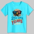 thumbnail image 4 of UngA USA 250th Anniversary T Shirt Boys Girls American Flag Shirts 4th of July T-Shirts Toddler Cotton Patriotic Tops Tee Kids Independence Day Clothes (13-14 Years,Sky Blue), 4 of 5