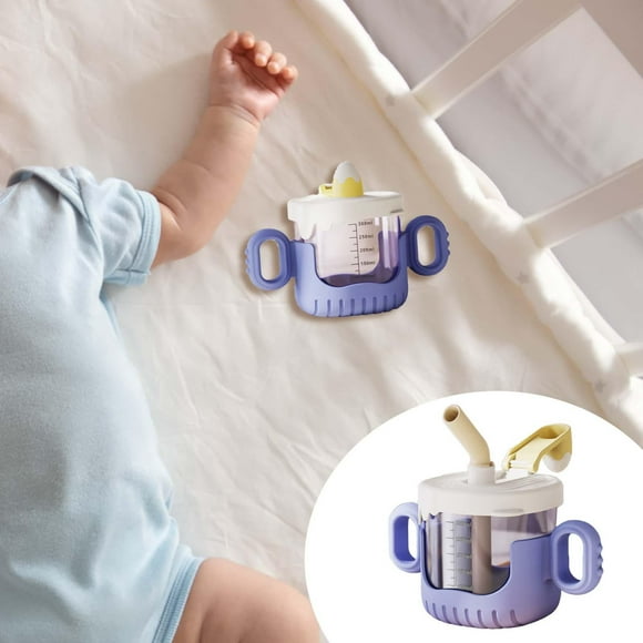 Taza para , Taza de entrenamiento de silicona, 10 , Taza de entrenamiento para bebés de dibujos animados, Botella de agua para niños pequeños Violeta