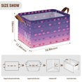 thumbnail image 7 of Yayeee Foldable Storage Basket for Shelves with Handles Waterproof Cloth Bins, Gradient Love, 7 of 7