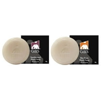 GBS 97% All Natural Shave Soap - Creates a Rich Lather Foam for Ultimate Wet Shaving Experience (2 Pack Sandalwood + Bay Rum)