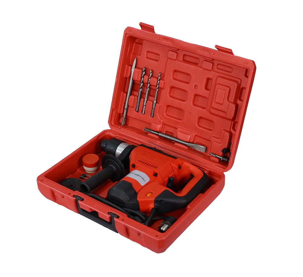 Rotary Hammer Drill, 12.5 Amp Corded Drills, Heavy Duty Chipping Hammers w/Vibration Control, Power Tool For Concret, Drill Bits and Chisels Included