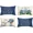 Blue, variant on 12x20 Inch Decorative Throw Pillow Covers Set of 4, Farmhouse Floral Cushion Covers, Home Sweet Home Love Bless Floral Accent Pillow Covers for Sofa Couch Bed Decor, Beige