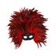 thumbnail image 3 of Tocado de plumas para cosplay, accesorios para fotos, diadema, disfraz, mascarada, fiesta Rojo oscuro, 3 of 7