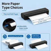 HKHKPI N80 Portable Printer, Thermal Inkless Printer Fit for Android iOS Phones & Laptops for Travel Home Car Office