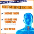 thumbnail image 5 of Mucinex InstaSoothe Sore Throat + Soothing Comfort Honey & Echinacea Flavor, Fast Acting, Powerful Sore Throat Oral Pain Reliever, 20 Medicated Drops, 5 of 10