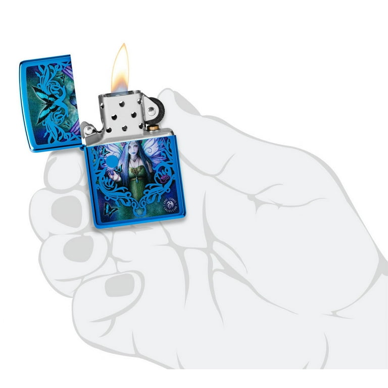 Zippo 48985 Anne Stokes Collection Blue Metal Windproof Lighter